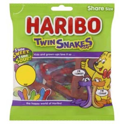 Picture of Haribo Twin Snakes Bags PM €1.25 140g x30